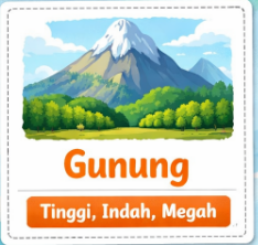 <p>Tinggi, indah, megah</p>