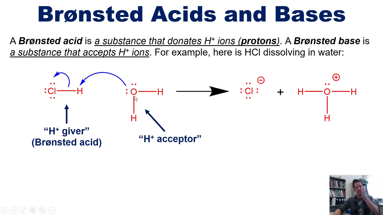 <p>substance that accepts protons</p>