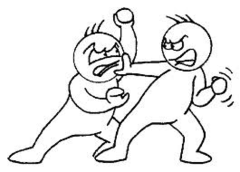 <p>a heated quarrel</p><p>The Mafia had a slight ___________ with the police, the ten gang members were arrested and booked in downtown Manhattan.</p>