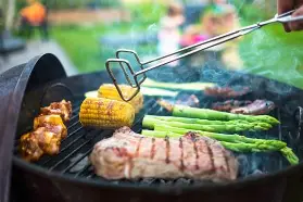 <p>Cooking with dry heat created by burning wood or charcoal. Also known as "BBQ."</p>