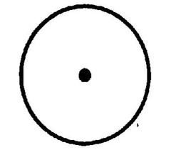 <p>center of circle</p>