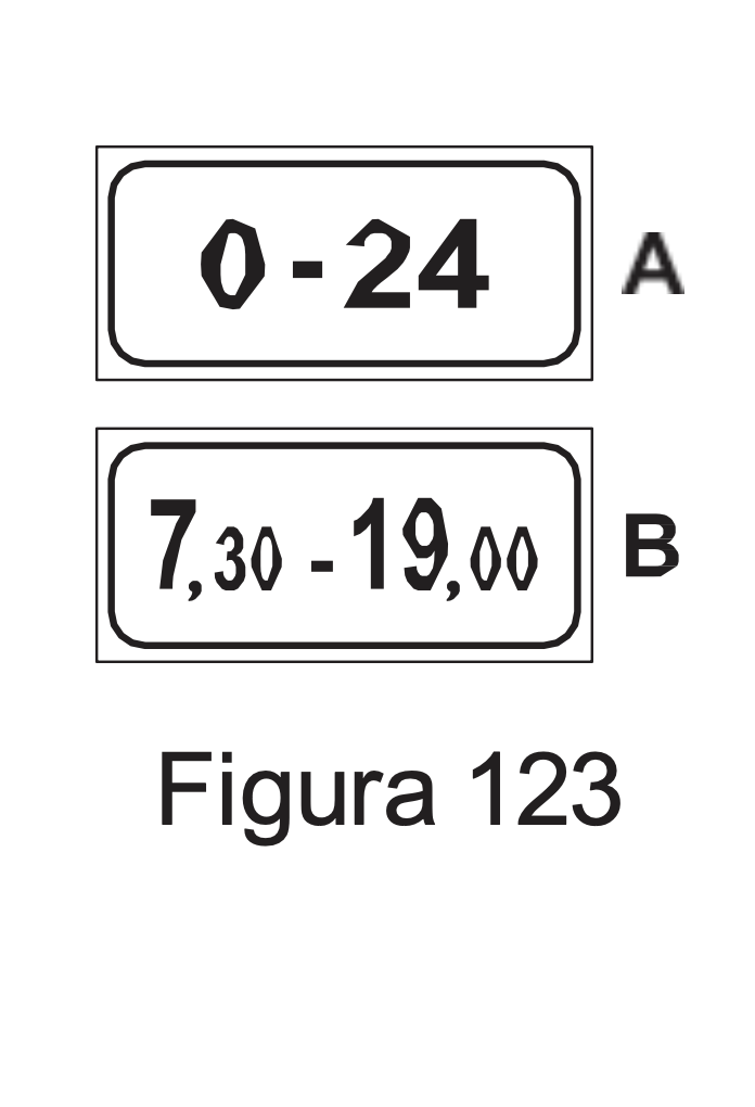 <p>Il pannello integrativo rappresentato in figura B indica le ore di tutti i giorni nelle quali vale il segnale (FIG 123)</p>