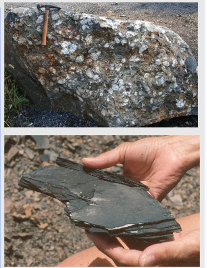 <ul><li><p>categorized under <strong>sedimentary rock</strong></p></li></ul><p><span style="background-color: transparent;">Composed of grains from eroded pre-existing rocks (broken pieces, transported, deposited & form a new rock)→ rocks that contain mineral silica </span></p><p><br>is based on particle size: </p><ul><li><p><span style="background-color: transparent;"><strong>Conglomerate/Breccia</strong>: coarse<u> clasts</u> (>2mm) within a fine-grained <u>matrix</u></span></p></li><li><p><span style="background-color: transparent;"><strong>Sandstone</strong>: Sand sized (2mm to 1/16mm) particles</span></p><ul><li><p><span style="background-color: transparent;">Mostly quartz and feldspar</span></p></li></ul></li><li><p><span style="background-color: transparent;"><strong>Siltstone</strong>: <1/16mm particles, still visible to the eye</span></p></li><li><p><span style="background-color: transparent;"><strong>Shale</strong>: Individual particles not visible to the eye, usually distinct parallel bedding</span></p></li></ul><p></p>