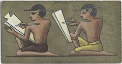 <p>a person who writes things down</p>