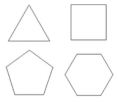 <p>A polygon is regular when all angles are equal and all sides are equal (otherwise it is "irregular").</p>