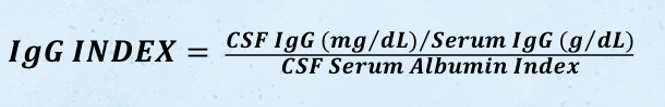 <p><strong><u>CSF protein : PROTEIN FRACTIONS</u></strong></p><ul><li><p>Measure <span style="color: red;">IgG synthesis </span><span style="color: yellow;">within the CNS</span></p></li></ul><p></p>