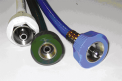 <p>Which safety system uses non-interchangeable threaded fittings as shown in the picture?</p>