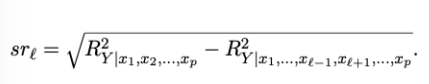 <p>= sr2</p><p>Het deel van de totale variatie in Y dat uniek door deze specifieke predictor verklaard wordt, bovenop wat de rest al verklaart.</p>