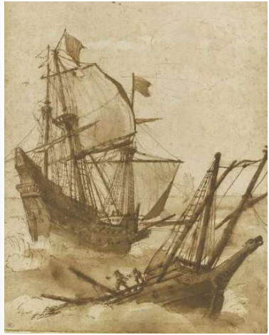 <p>Claude Lorrain, <em>Deux bateaux dans la tempête, </em>vers 1638-1640, Paris, Musée du Louvre</p>