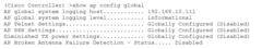 <p>show ap config global</p>