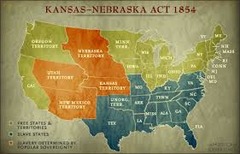 <p>Violence broke out between pro-slavery people and anti-slavery people in Kansas. It became so violent that Kansas got the nickname "Bleeding Kansas." Popular Sovereignty (peoples' choice)</p>
