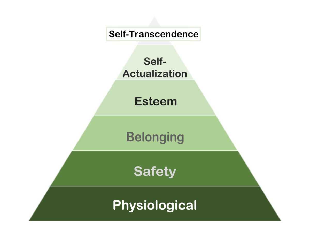 <p>The hierarchy of needs<span> is a spectrum of motives ranging from the <strong>biological </strong>to the <strong>individual </strong>to the <strong>social</strong>.</span></p><ul><li><p><span>At the base of the pyramid are all of the physiological needs that are necessary for survival. These are followed by basic needs for security and safety, the need to be loved and to have a sense of belonging, and the need to have self-worth and confidence. The top tier of the pyramid is self-actualization, which is a need that essentially equates to achieving one’s full potential, and it can <strong>only be realized when needs lower on the pyramid have been met.</strong></span></p></li></ul><p></p>