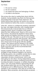 <p>Identify TWO different rules from the list and provide evidence that the rule is not effective in establishing and maintaining acceptable student conduct.</p><p>Suggest TWO ways a teacher can set class rules that are appropriate and effective in a second-grade classroom.</p>