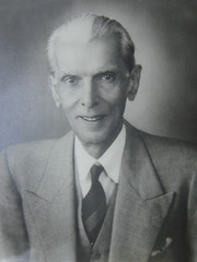 <p>Indian Muslim politician who founded the state of Pakistan. A lawyer by training, he joined the All-India Muslim League in 1913. As leader of the League from the 1920s on, he negotiated with the British/INC for Muslim Political Rights.</p>