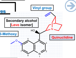 <p>Natural 4-substituted quinoline (levo isomer) from Cinchona; blood schizontocide.</p>
