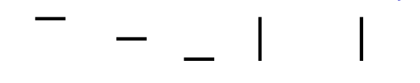 <p>View letters as constructed from 5 components </p>