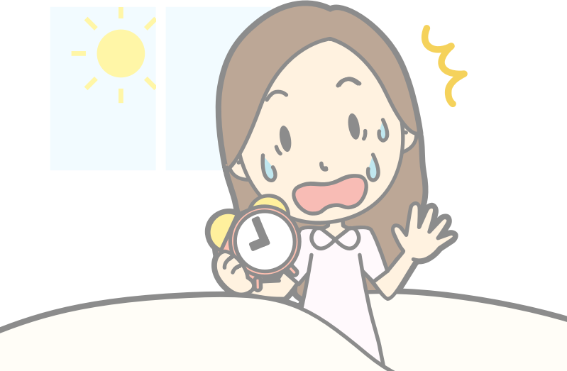 <p>I needed to wake up at 7 A.M . But I wake up at 8 A.M. I ______</p>