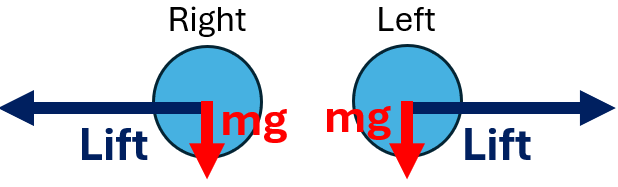 <ul><li><p>When plane is at the side of the circle, there is no focre to balance the plane’s weight</p></li><li><p>As such there is a tangential acceleration so the plane’s speed must be changing</p></li><li><p>This means the plane does not have constant speed, so is not moving in uniform circular motion</p></li></ul><p></p>