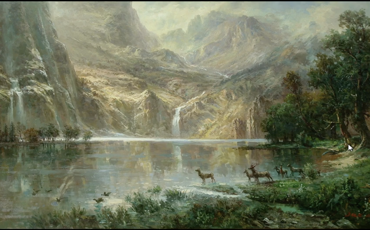 <p><span>6 x 10 ft</span><br><br><span>traveled as propaganda for manifest destiny presents the "wild west" as peaceful, abundant, pastoral "sublime"</span></p><ul><li><p>Propagandizing Manifest Destiny</p></li></ul><p></p>