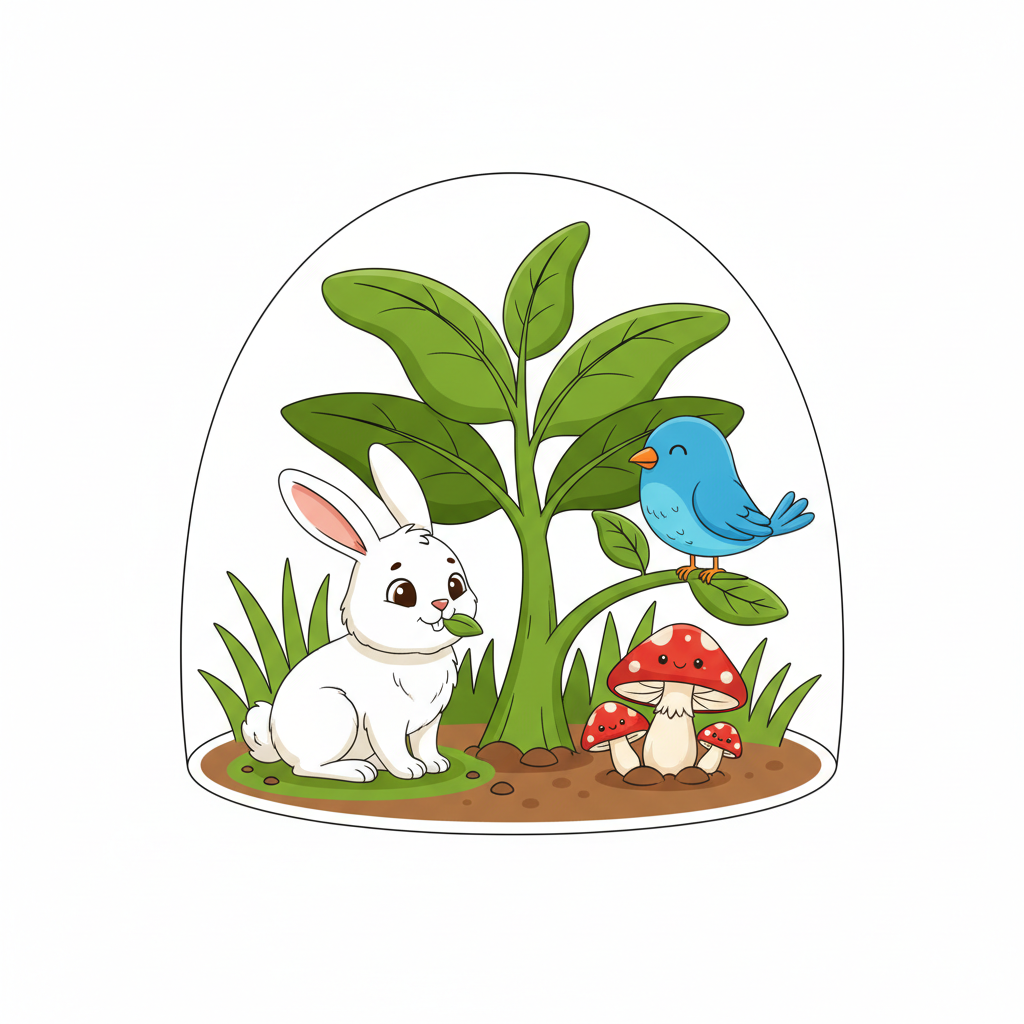 A living part of an environment, such as a plant, animal, or bacterium.
