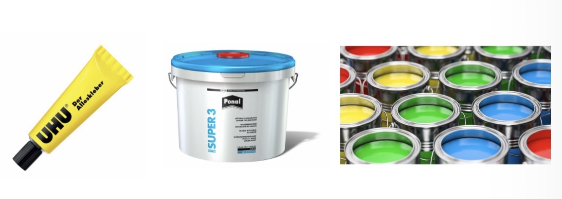<ul><li><p>high adhesive capacity</p></li><li><p>Softens from 30°C</p></li></ul><p></p><ul><li><p>binding agents (liants) for paints/coating (revêtements), glue</p></li><li><p>Varnishes (vernis)</p></li><li><p>Adhesives</p></li><li><p>Sealing compounds (étanchéité)</p></li><li><p>Chewing-gum</p></li></ul><p></p>