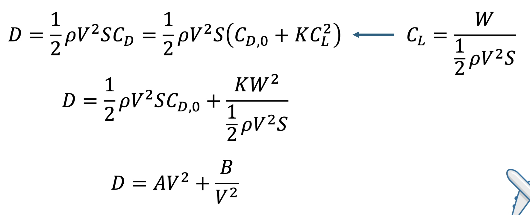 <ul><li><p>Uses the S&L assumption in plugging CL of a function of body weight (L = W in S&L flight)</p></li></ul><p></p>