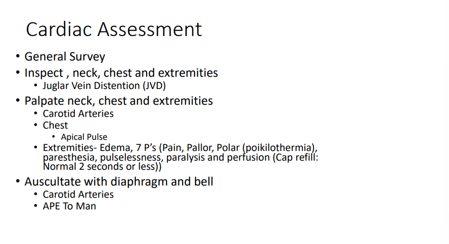 <p>When inspecting the neck, chest, and extremities, you should test for JVD (Jugular Vein Distension). What is JVD and why is it important to look at it? How does it end up looking weird?</p>