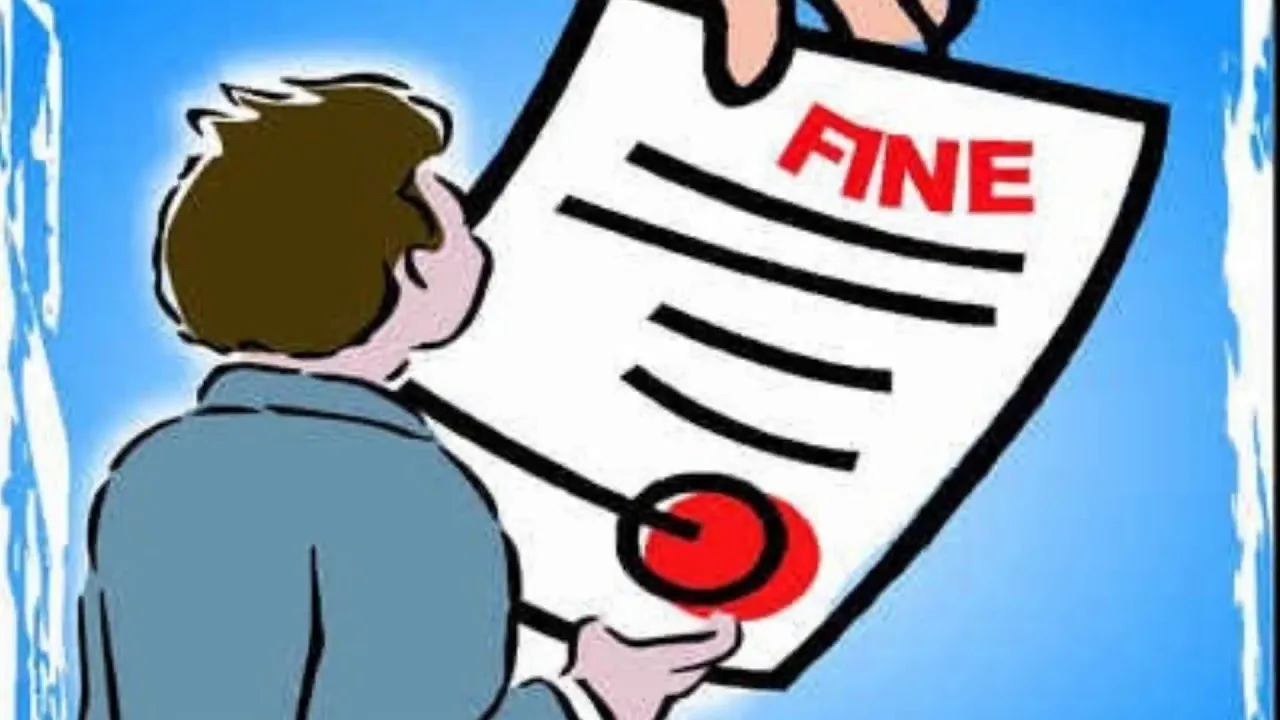 <p>fine > fined  \\\\\\\\ heavy fine \\\\ They fined him $100.</p>