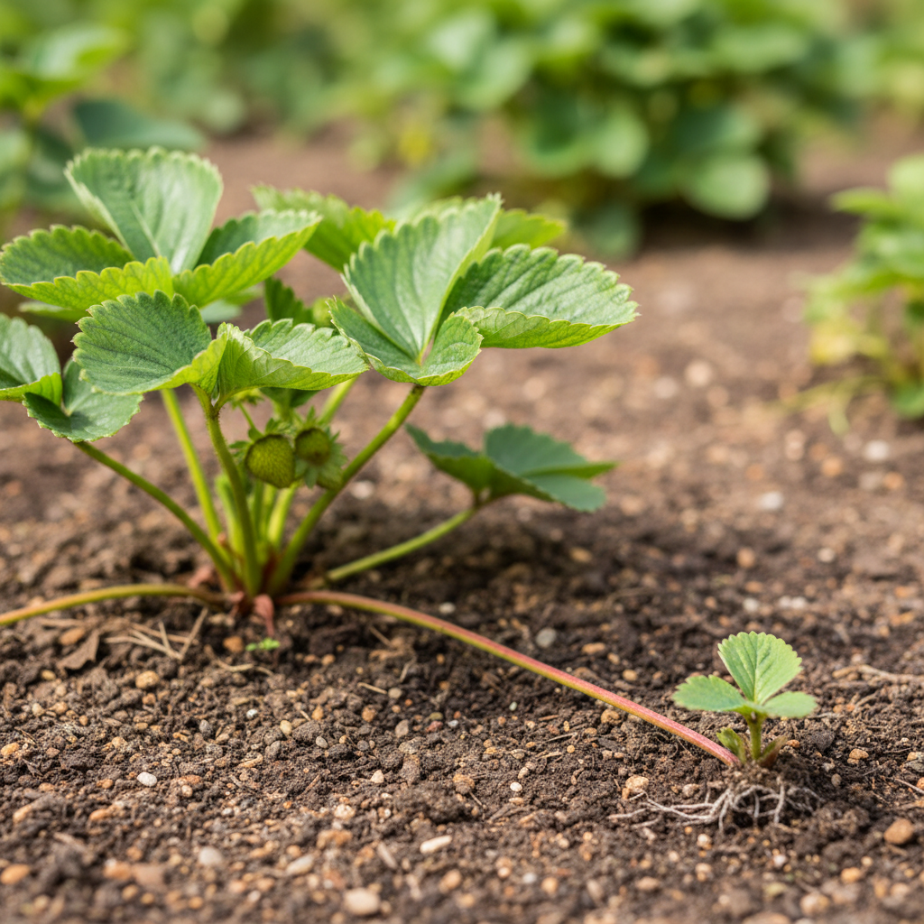 <p>The plant stems that lie on the ground and sprout into new plants.</p>
