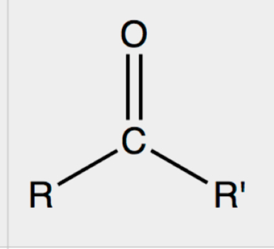 <p>(CARB) What is the name and what are the characteristics of this functional group?</p>