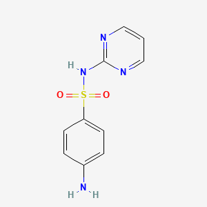 <p>Intermediate-acting sulphonamide with an unsubstituted pyrimidine ring.</p>