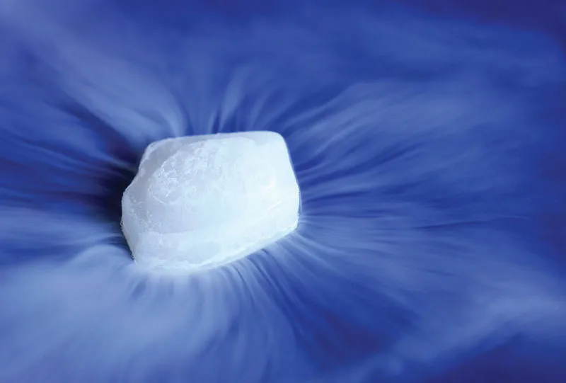 The process of a solid changing directly to a vapor without forming a liquid.