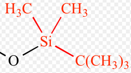 <p>tert-butyldimethylsilyl </p><p>protecting group</p>