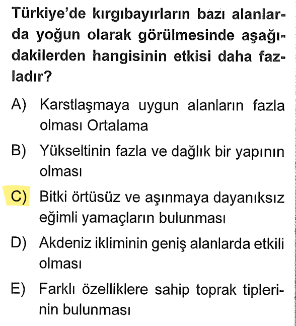 <p>Kırgıbayır, sel sularının bitkisiz yamaçları süpürüp "pürüzlü" hale getirmesidir. Bitki yoksa ve toprak gevşekse su orayı kolayca parçalar.</p>
