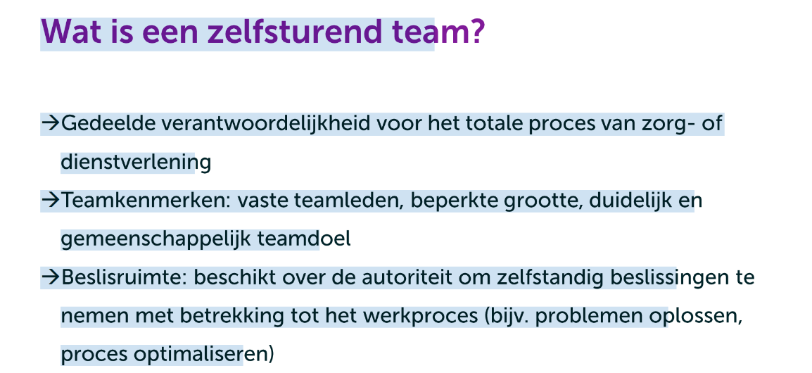 <p>c10: uitleggen wat zelfsturende teams zijn;</p><p>1/2</p><p></p>