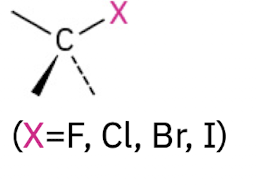 <p>A compound where a halogen atom is substituted for a hydrogen atom on an alkane.</p>