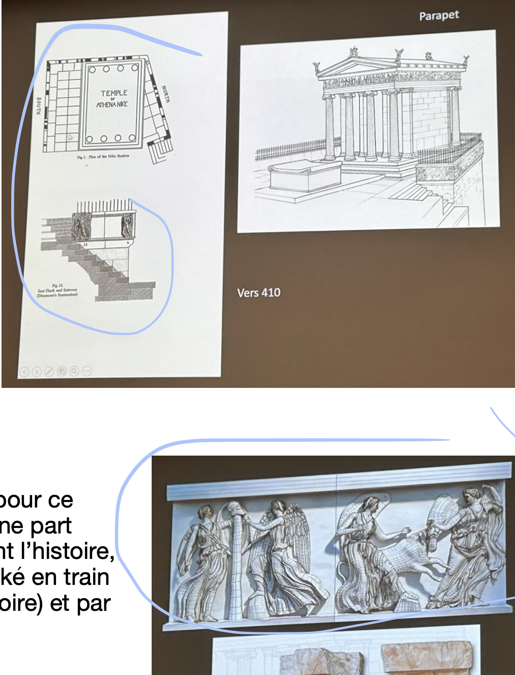 <p>parapet tout autour du temple d’Athéna Niké</p>