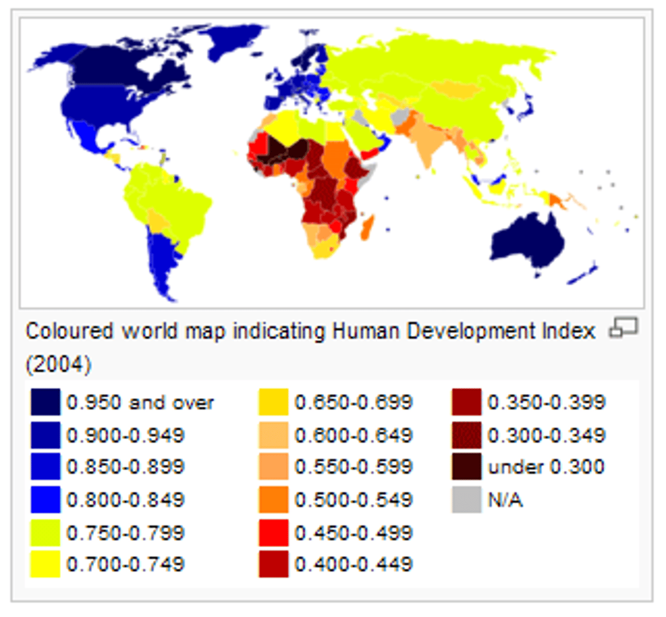 <p>A measure that compares countries based on life expectancy, education, and income.</p>