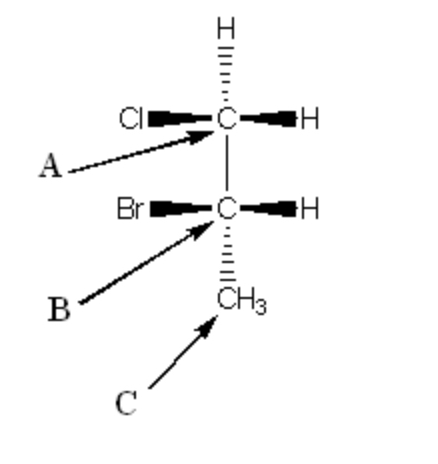 <p>which carbon is chiral</p>