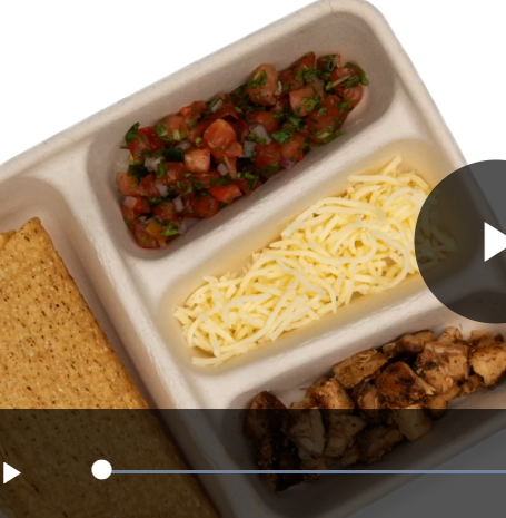<p>1) 2 crispy or 2 soft tacos</p><p>2) for soft, place 2 small bread in press, then place in tray folded</p><p>3)<strong> any 3 sides</strong></p><p>3) place sides <strong>only </strong>in tray <strong>not </strong>in tacos</p><p>5) close tray, add fruit <strong><u>OR</u> </strong>chips, drink (milk/chocolate, apple juice, soda)</p>