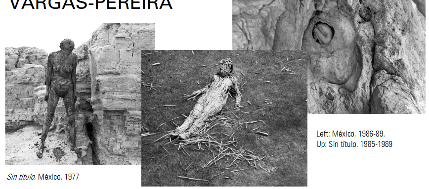 <ul><li><p>using her own body in the landscape </p></li></ul><p></p>