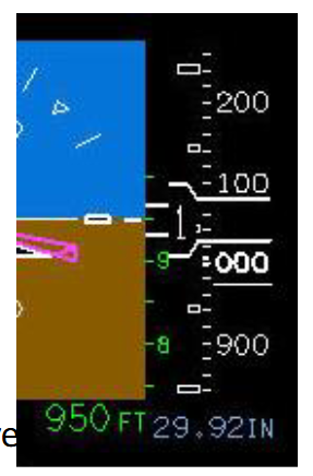 <p><span style="background-color: transparent;">&nbsp;It is the display that shows the aircraft’s height <strong>above the ground</strong>.</span></p>
