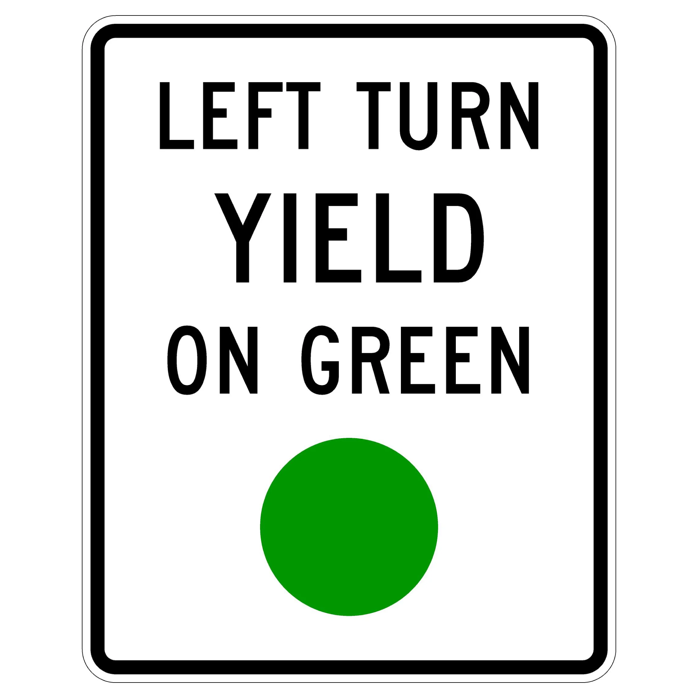 <p>What does this sign indicate?<br>A. Left turns are allowed only when the circular green signal is not lit.<br>B. Left turns are allowed when the circular green signal is lit and there are no approaching vehicles.<br>C. Left turns are allowed when the green arrow is on.<br>D. Left turns are not allowed when the green arrow goes out.</p>