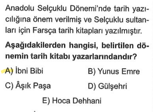 <p>İbni Bibi, Anadolu Selçuklu Devleti'nin en önemli tarihçisidir.</p>