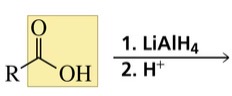 <p>Reaction of a carboxylic acid with lithium aluminum hydride forms a…</p>