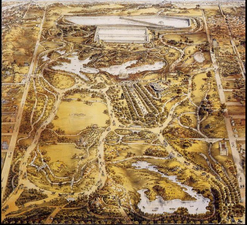 <p>Olmsted & Vaux, Central Park (1850s)</p>