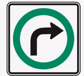 <p>Turn Right on Green Light Only</p>
