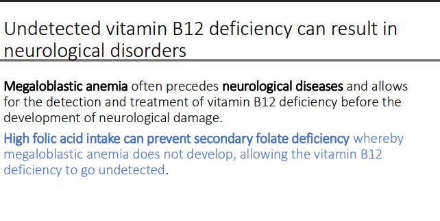 <p>High folic acid intake</p>