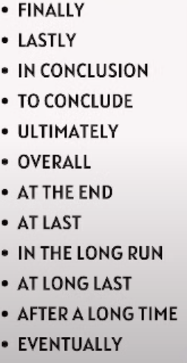 <p>Final point we are making in regard to a passage.</p>