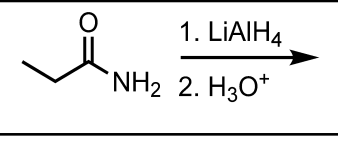 <p>What will these reactants do to an amide? </p>